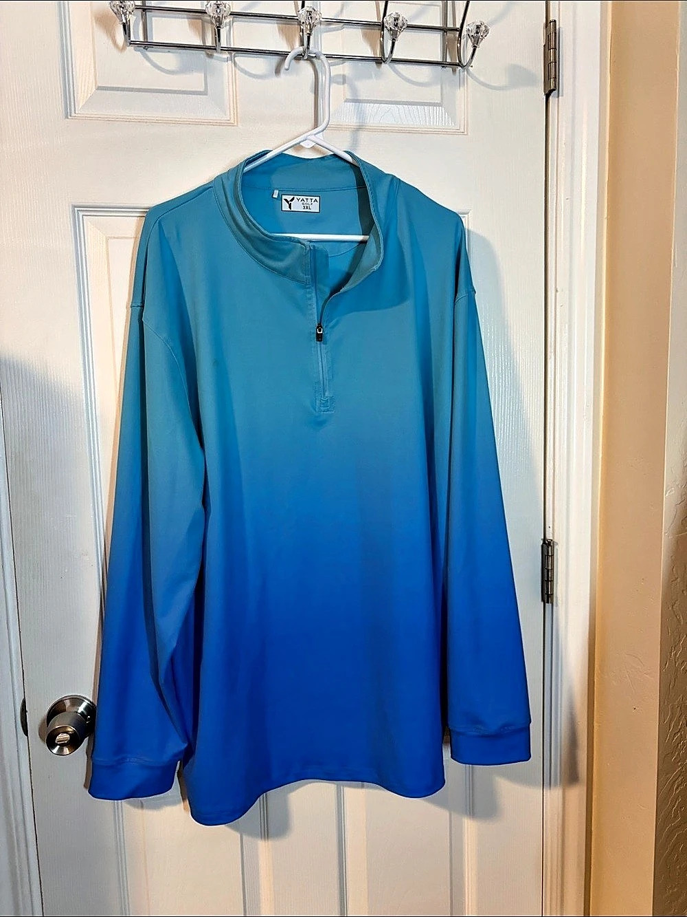 Yatta Blue Quarter-Zip Pullover Size 3XL Like New